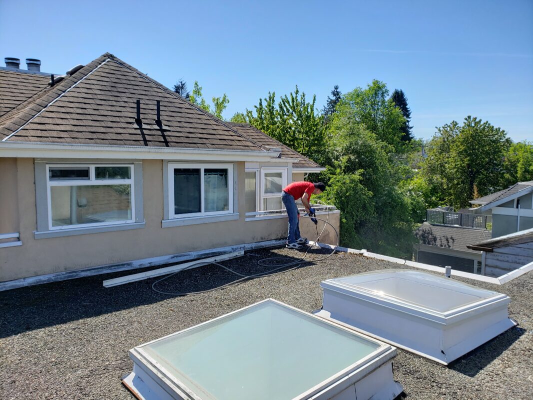 Power washing before painting your home’s exterior