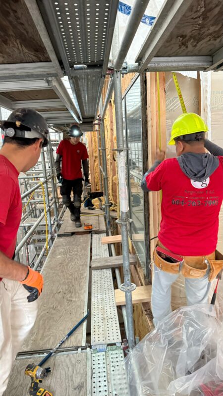 Sheathing Installation Process.