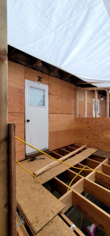 Sheathing Installation Process.